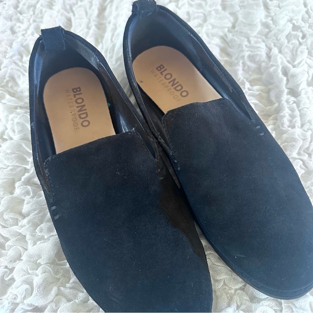 Blondo Bridget Waterproof Loafers Black Nubuck Leather Women’s 8.5 - Picture 4 of 11
